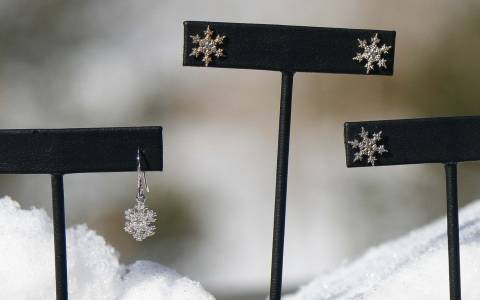snowflake earrings