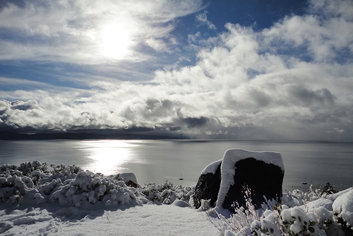 Lake Tahoe snow storm moving toward East Shore