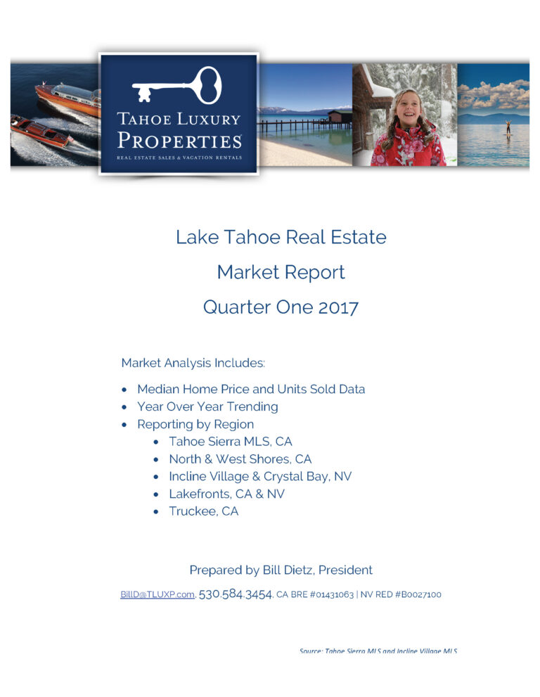 Lake Tahoe Real Estate Market Report - Q1 2017