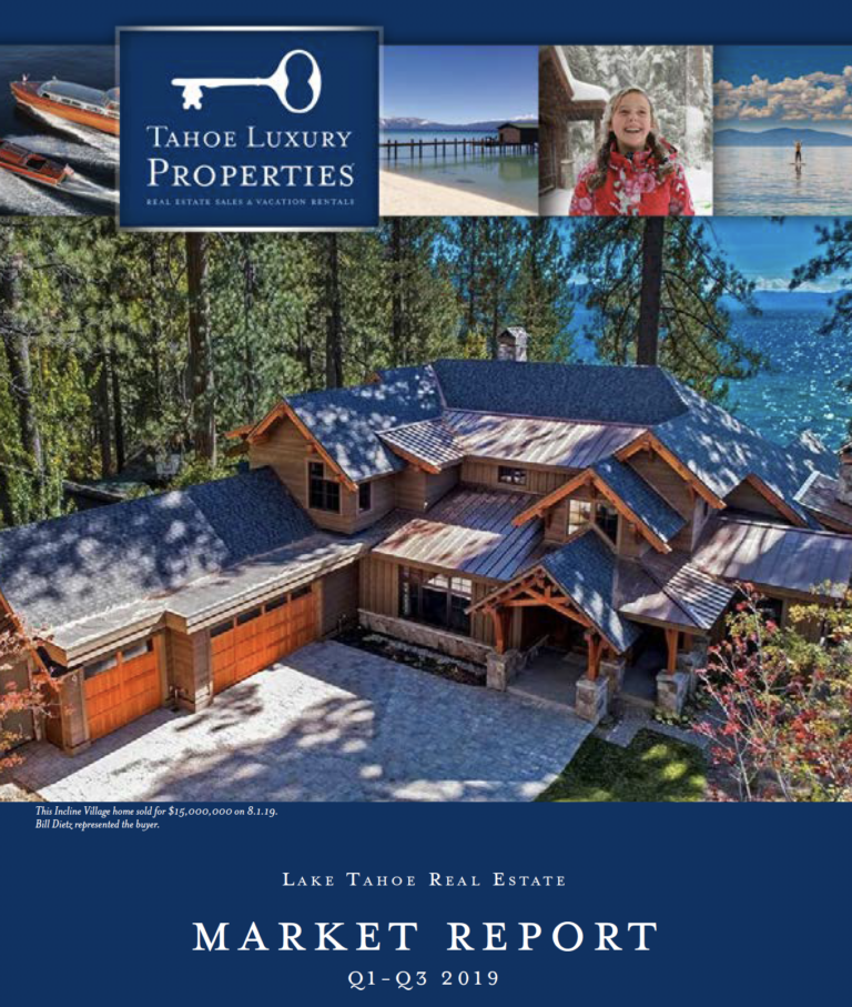 Lake Tahoe Real Estate Market Report - Q1-Q3 2019